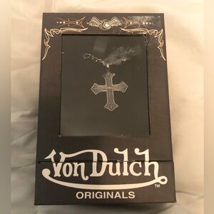 Von Dutch Y2K Style Cross Necklace NWT